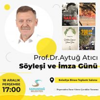 Prof. Dr. Aytuğ Atıcı Samandağlı Okurlarıyla Buluşuyor: GELİRİ DEPREMZEDE ÇOCUKLARA BAĞIŞLANACAK